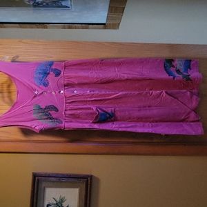 Midi sundress v-neck button down sleeveless